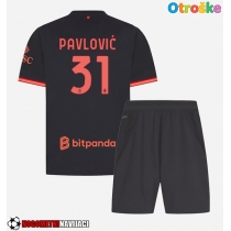 Otroške Nogometnih dresov AC Milan Strahinja Pavlovic #31 Tretji 2026-27 Kratki rokavi (+ hlače)